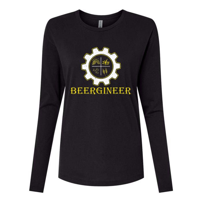 Beergineer Homebrew Home Brewing Craft Beer Brewmasters Gift Womens Cotton Relaxed Long Sleeve T-Shirt