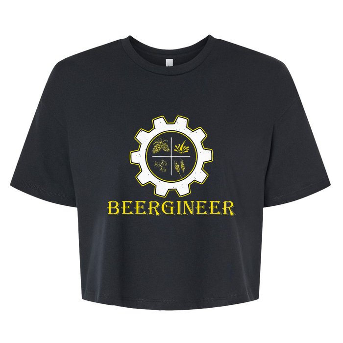 Beergineer Homebrew Home Brewing Craft Beer Brewmasters Gift Bella+Canvas Jersey Crop Tee