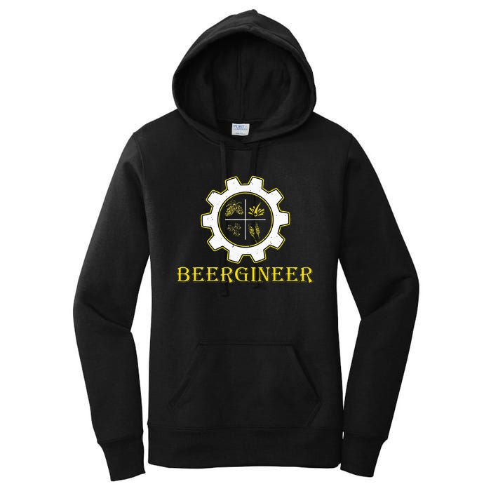 Beergineer Homebrew Home Brewing Craft Beer Brewmasters Gift Women's Pullover Hoodie