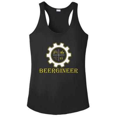 Beergineer Homebrew Home Brewing Craft Beer Brewmasters Gift Ladies PosiCharge Competitor Racerback Tank