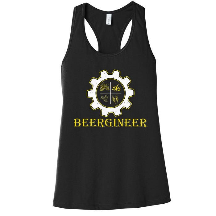 Beergineer Homebrew Home Brewing Craft Beer Brewmasters Gift Women's Racerback Tank