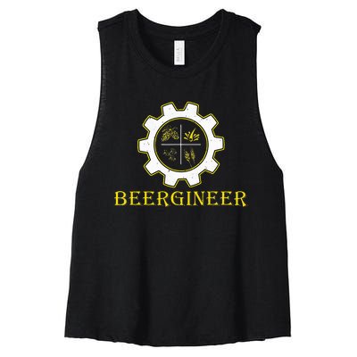 Beergineer Homebrew Home Brewing Craft Beer Brewmasters Gift Women's Racerback Cropped Tank