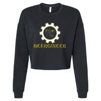 Beergineer Homebrew Home Brewing Craft Beer Brewmasters Gift Cropped Pullover Crew