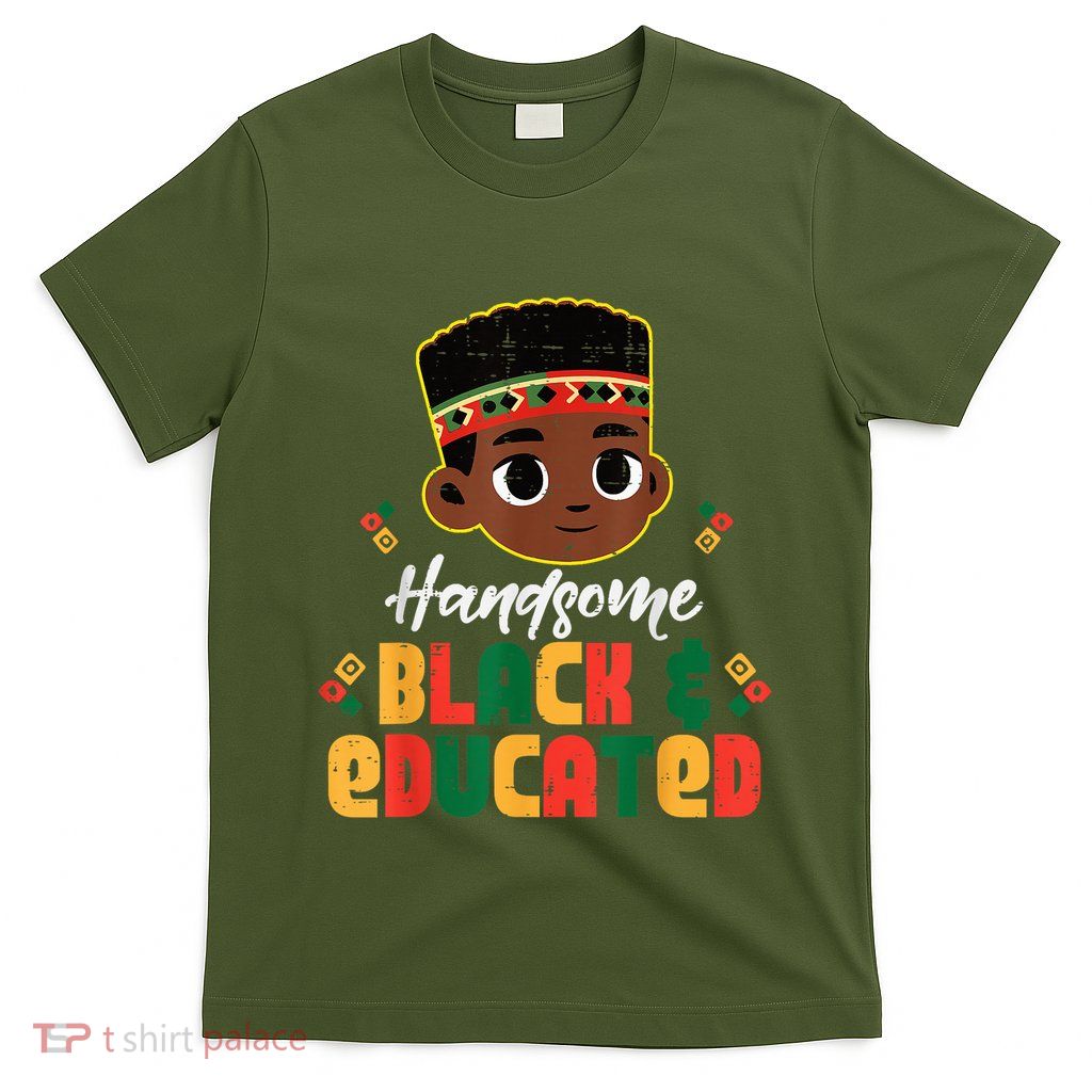 Black History Handsome Educated African Boy Male T-Shirt