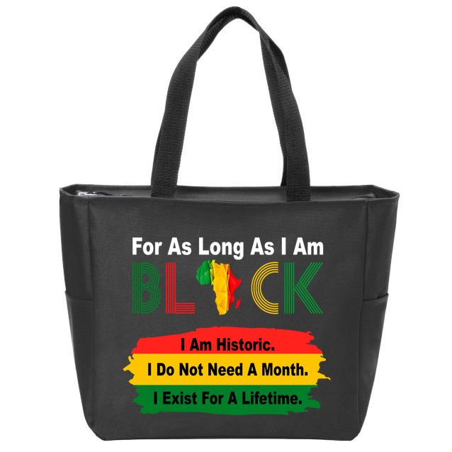 Black History Historic Month Zip Tote Bag