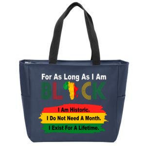 Black History Historic Month Zip Tote Bag