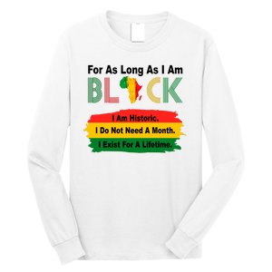 Black History Historic Month Long Sleeve Shirt