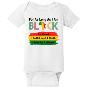 Black History Historic Month Baby Bodysuit