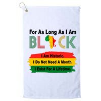 Black History Historic Month Platinum Collection Golf Towel