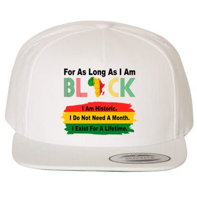 Black History Historic Month Wool Snapback Cap