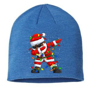 Black Hip Hop Afro American Dabbing Santa Xmas Tree Lights Gift Sustainable Beanie