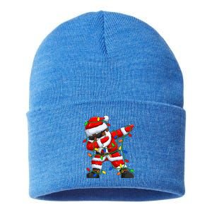 Black Hip Hop Afro American Dabbing Santa Xmas Tree Lights Gift Sustainable Knit Beanie