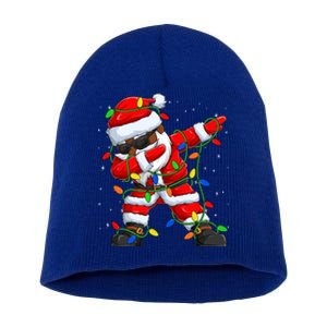 Black Hip Hop Afro American Dabbing Santa Xmas Tree Lights Gift Short Acrylic Beanie