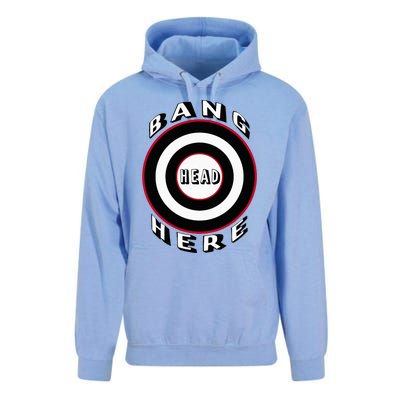 Bang Head Here Funny Stress Reduction Humor Unisex Surf Hoodie