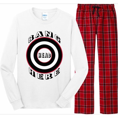 Bang Head Here Funny Stress Reduction Humor Long Sleeve Pajama Set