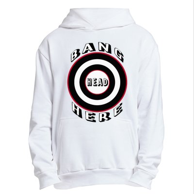 Bang Head Here Funny Stress Reduction Humor Urban Pullover Hoodie