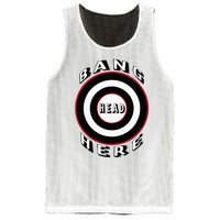 Bang Head Here Funny Stress Reduction Humor Mesh Reversible Basketball Jersey Tank