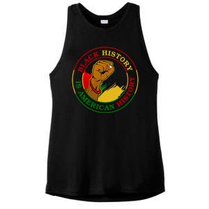 Black History Is American History Fist Ladies PosiCharge Tri-Blend Wicking Tank