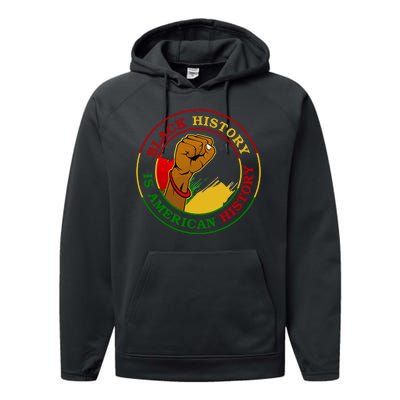 Black History Is American History Fist Performance Fleece Hoodie