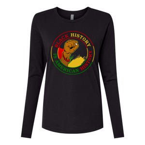 Black History Is American History Fist Womens Cotton Relaxed Long Sleeve T-Shirt