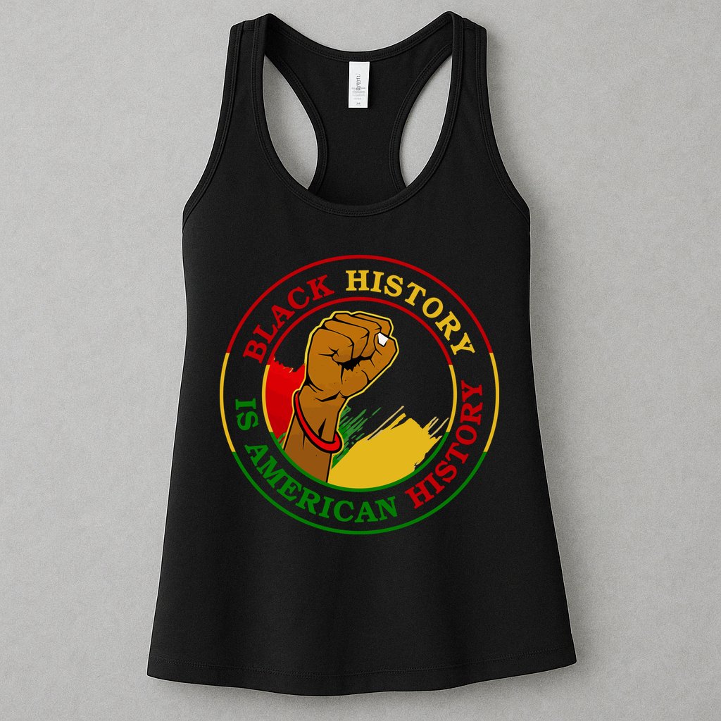 Black History Is American History Fist Womens Tank Top