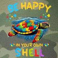 Be Happy In Your Own Shell Autism Awareness Turtle Legacy Tie Dye Trucker Hat