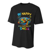 Be Happy In Your Own Shell Autism Awareness Turtle Youth Performance Sprint T-Shirt