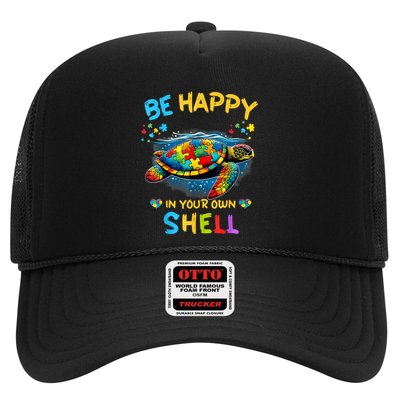 Be Happy In Your Own Shell Autism Awareness Turtle Trucker Hat