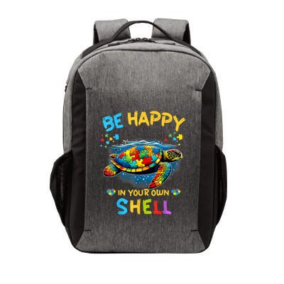 Be Happy In Your Own Shell Autism Awareness Turtle Vector Backpack