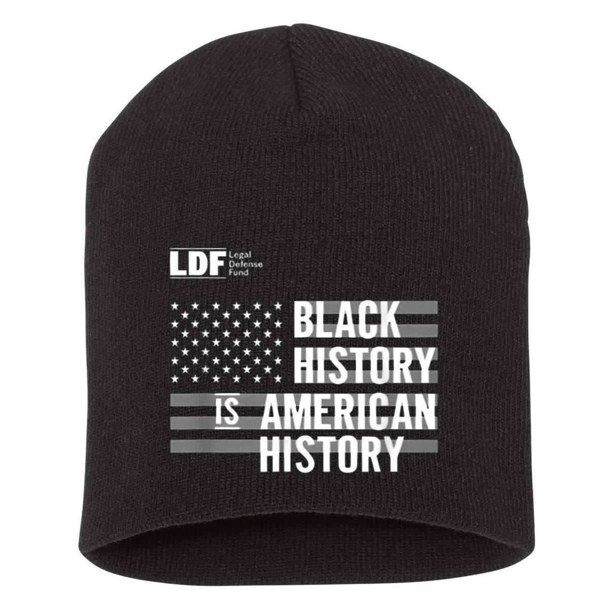 Black History Is American History Ldf Short Acrylic Beanie