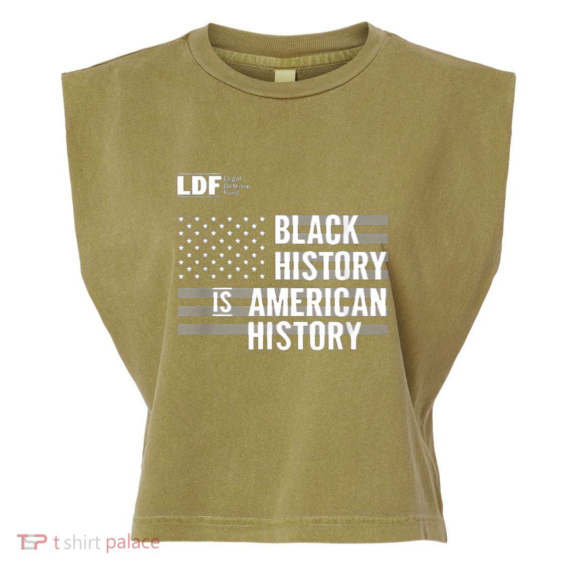 Black History Is American History Ldf Garment-Dyed Women's Muscle Tee