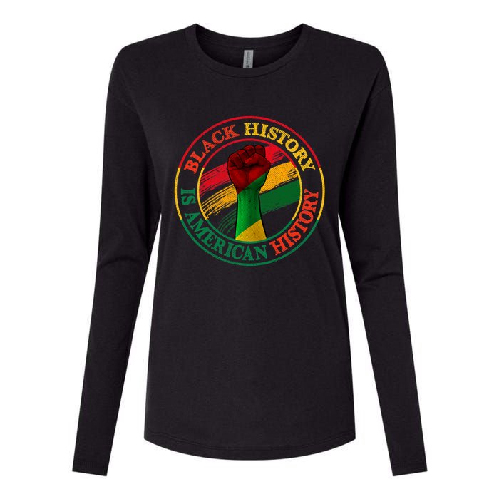 Black History Is American History African American Gifts Womens Cotton Relaxed Long Sleeve T-Shirt