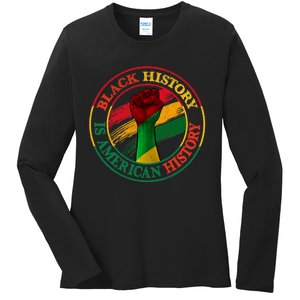 Black History Is American History African American Gifts Ladies Long Sleeve Shirt