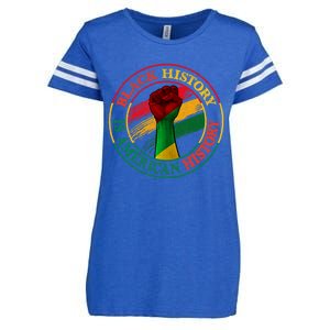 Black History Is American History African American Gifts Enza Ladies Jersey Football T-Shirt