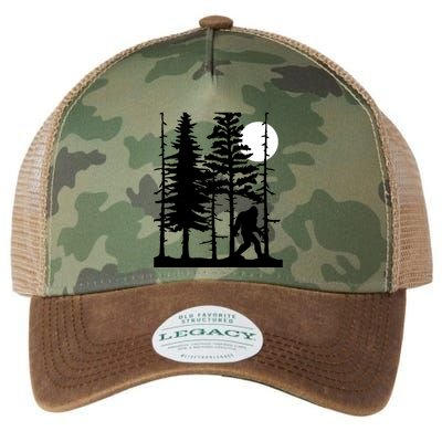 Bigfoot Hiding In Forest For Sasquatch Believers Gift Legacy Tie Dye Trucker Hat