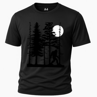 Bigfoot Hiding In Forest For Sasquatch Believers Gift Performance Shirt