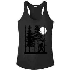 Bigfoot Hiding In Forest For Sasquatch Believers Gift Ladies PosiCharge Competitor Racerback Tank