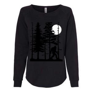 Bigfoot Hiding In Forest For Sasquatch Believers Gift Womens California Wash Sweatshirt