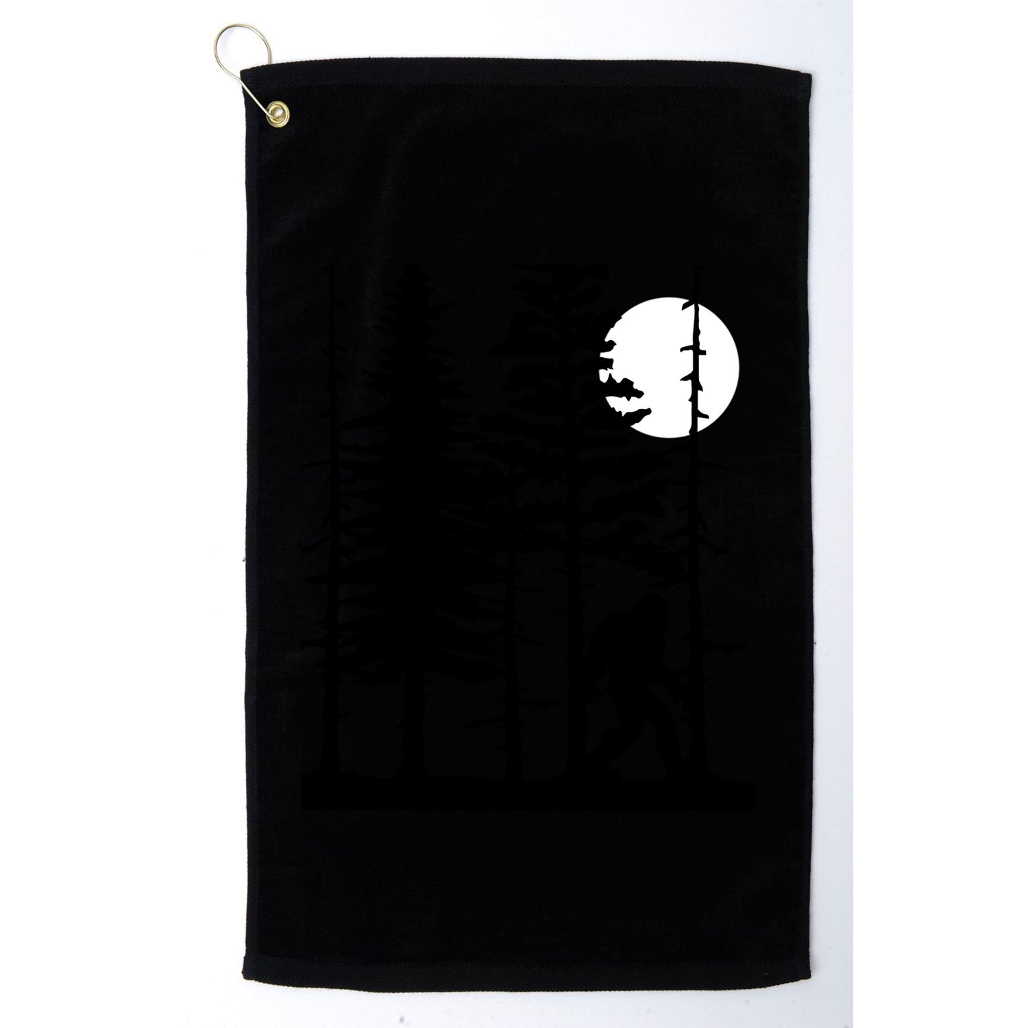 Bigfoot Hiding In Forest For Sasquatch Believers Gift Golf Towel