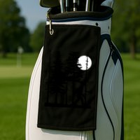 Bigfoot Hiding In Forest For Sasquatch Believers Gift Golf Towel