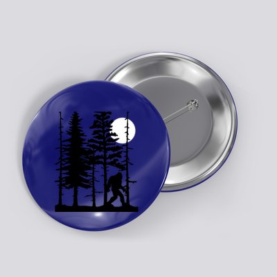 Bigfoot Hiding In Forest For Sasquatch Believers Gift Button