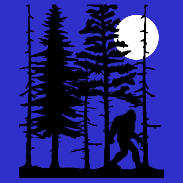 Bigfoot Hiding In Forest For Sasquatch Believers Gift Button