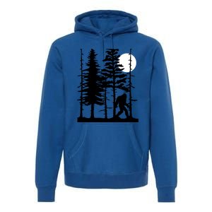 Bigfoot Hiding In Forest For Sasquatch Believers Gift Premium Hoodie