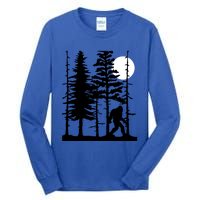 Bigfoot Hiding In Forest For Sasquatch Believers Gift Tall Long Sleeve T-Shirt