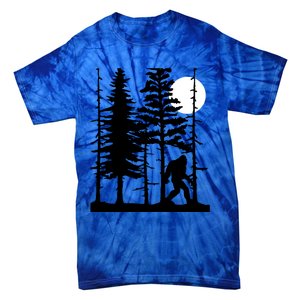 Bigfoot Hiding In Forest For Sasquatch Believers Gift Tie-Dye T-Shirt