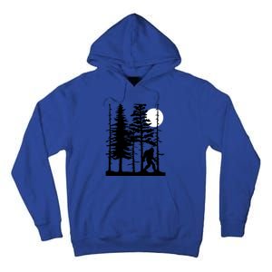 Bigfoot Hiding In Forest For Sasquatch Believers Gift Tall Hoodie