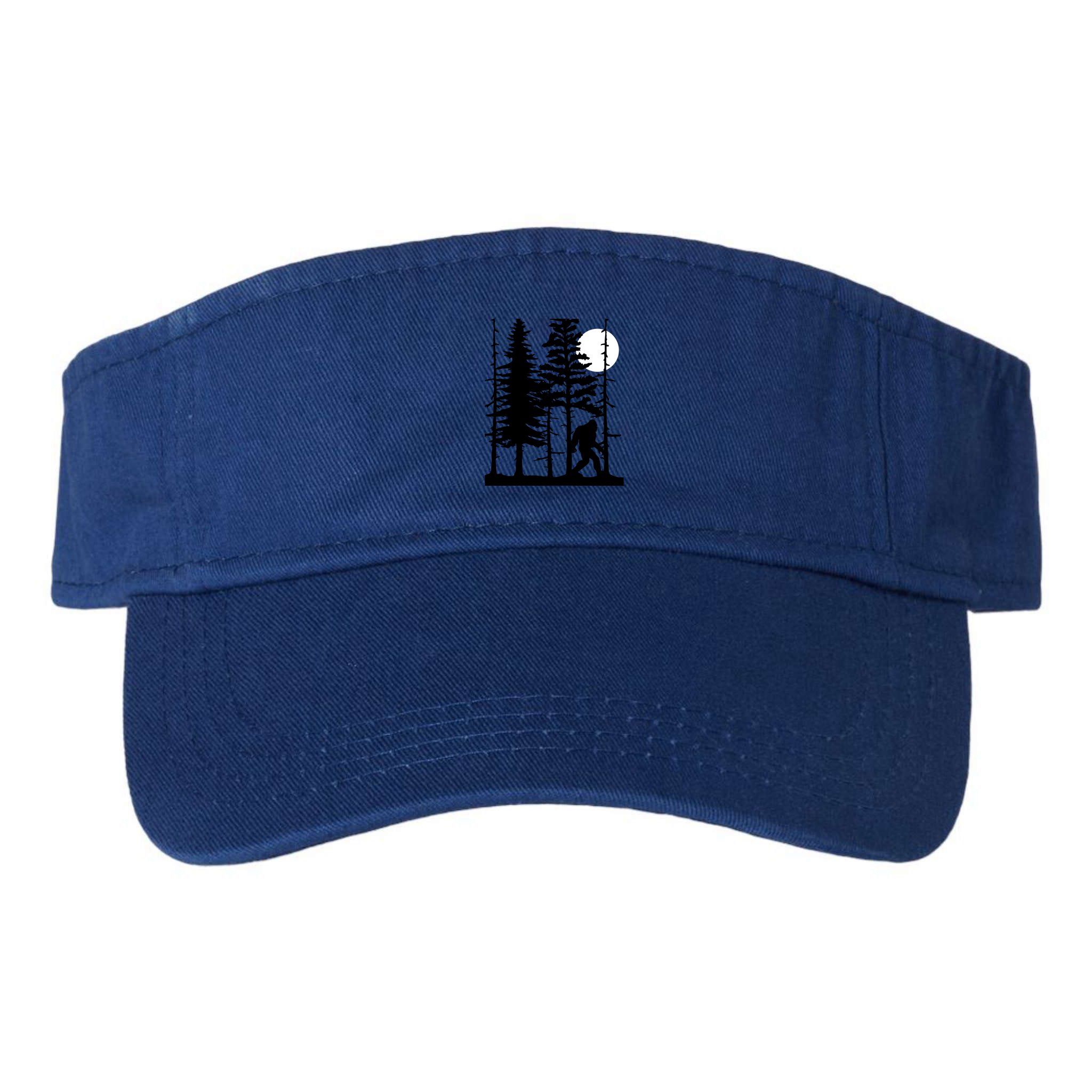 Bigfoot Hiding In Forest For Sasquatch Believers Gift Visor
