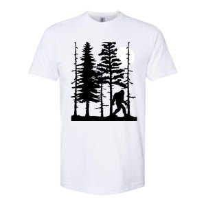 Bigfoot Hiding In Forest For Sasquatch Believers Gift Softstyle CVC T-Shirt