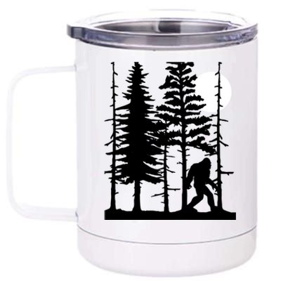 Bigfoot Hiding In Forest For Sasquatch Believers Gift 12 oz Stainless Steel Tumbler Cup