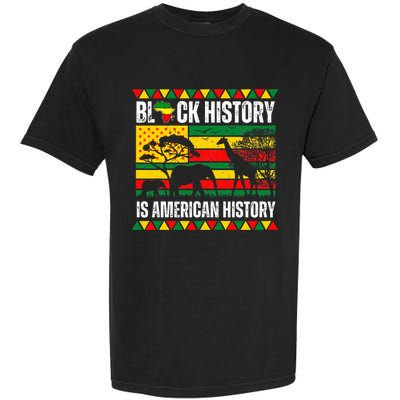 Black History Is American History Pride Melanin Garment-Dyed Heavyweight T-Shirt